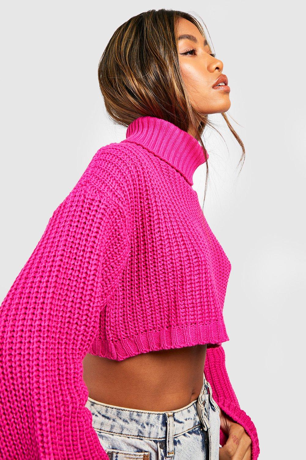 Hot pink 2025 cropped jumper